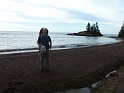 One of my favorite parts was walking along Lake Superior.  It was cold and windy, however, and difficult to walk on the small rocks.