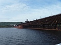The Mesabi Miner is being loaded on one of the iron ore docks.