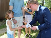 IMG 6436  Ellie hand-made a card for Will's graduation, he shook her hand in gratitude.